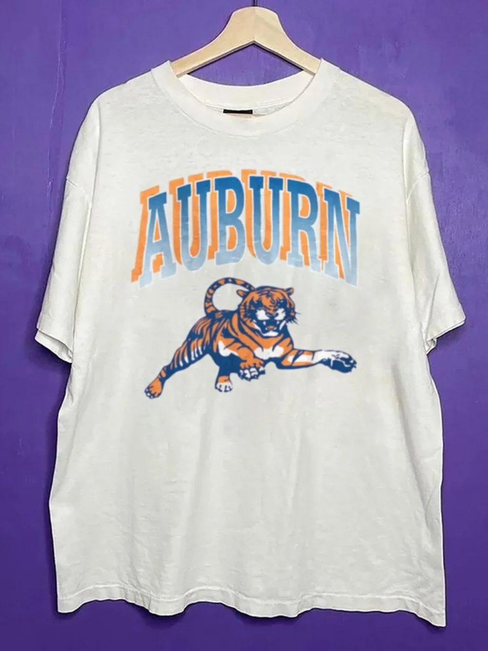 Vintage 90s Auburn Tigers Fan Shirt, Retro Auburn University Men Women Shirt Tee